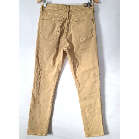 Citizens of Humanity Olivia High Rise Slim Ankle Jeans Tan Sz 29 Button Fly - Picture 4 of 11